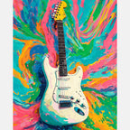 Electric Serenade Paint by Numbers Kit design preview showing the full artwork layout before painting