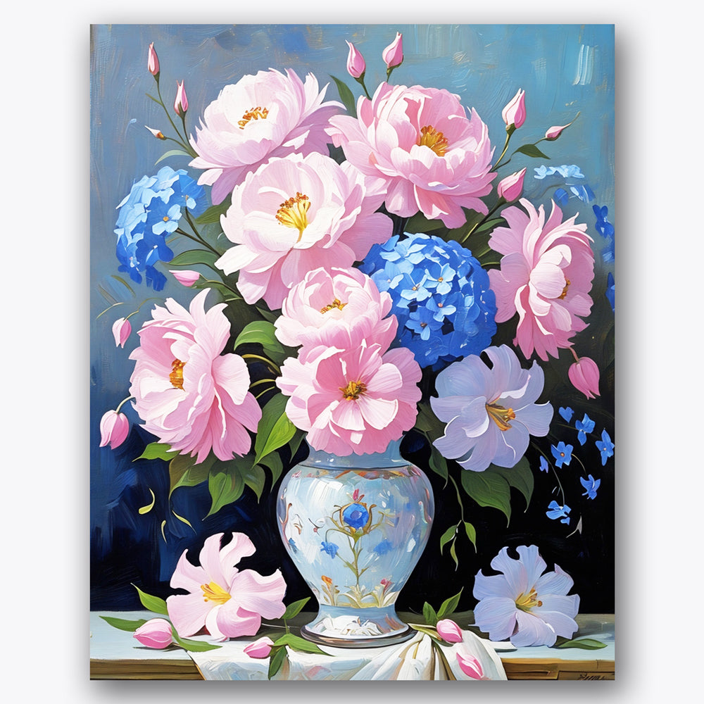 Elegant Flower Vase Paint by Numbers Kit UdoPaints