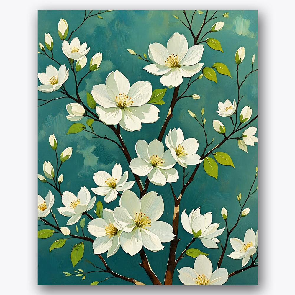 Elegant Spring Blooms Paint by Numbers Kit UdoPaints