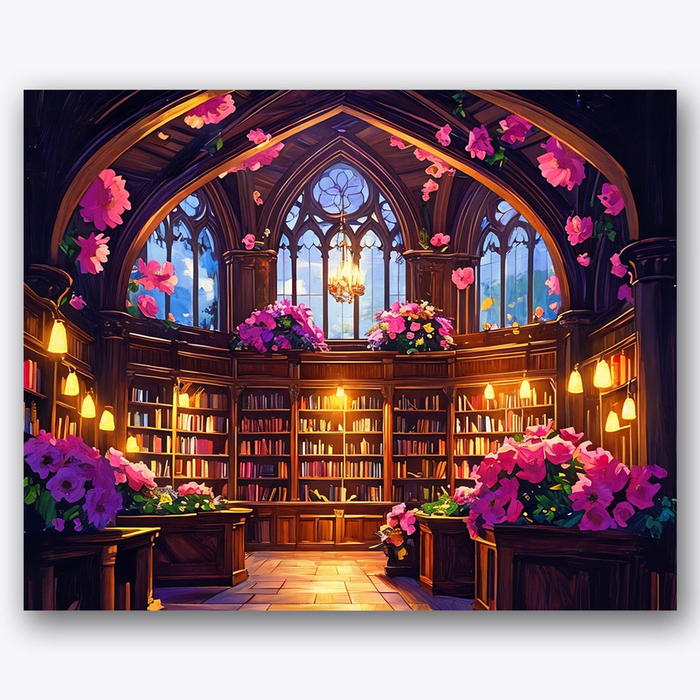 Enchanted Library Paint by Numbers Kit UdoPaints