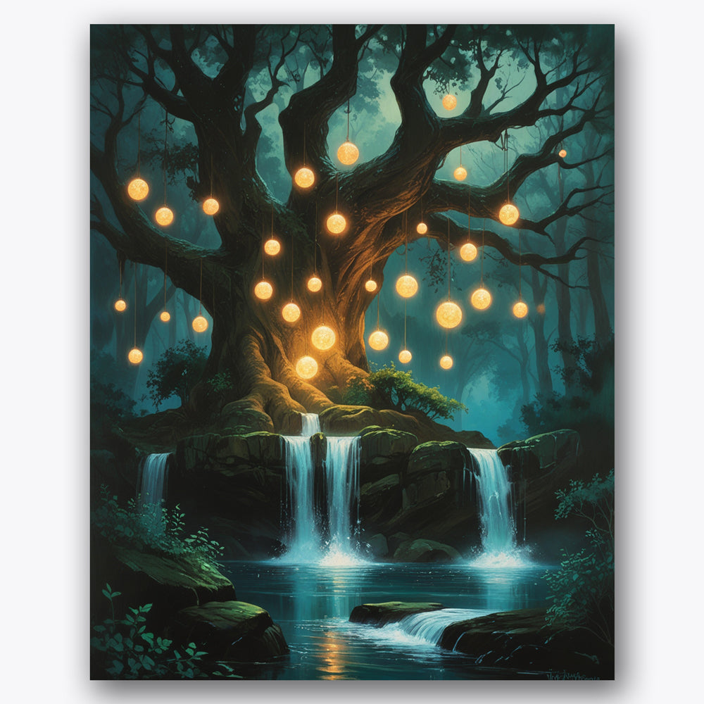 Enchanted Tree Paint by Numbers Kit UdoPaints