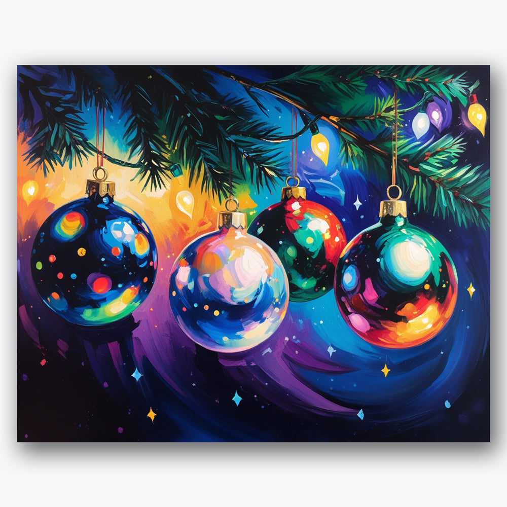 Festive Baubles Paint by Numbers Kit UdoPaints