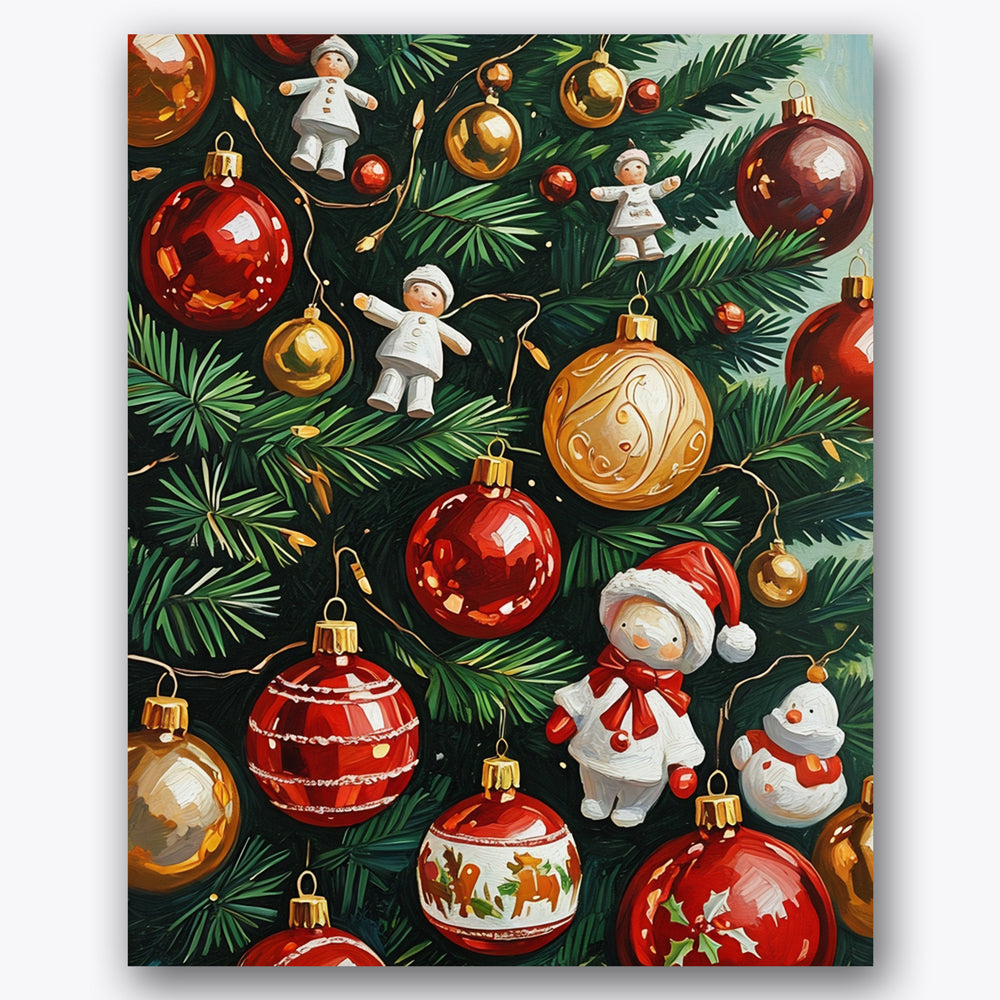 Festive Ornaments Paint by Numbers Kit UdoPaints