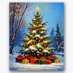 Festive Tree Paint by Numbers Kit UdoPaints