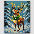 Festive Reindeer Paint by Numbers Kit UdoPaints