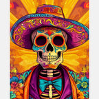 Fiesta of Skulls Paint by Numbers Kit design preview showing the full artwork layout before painting