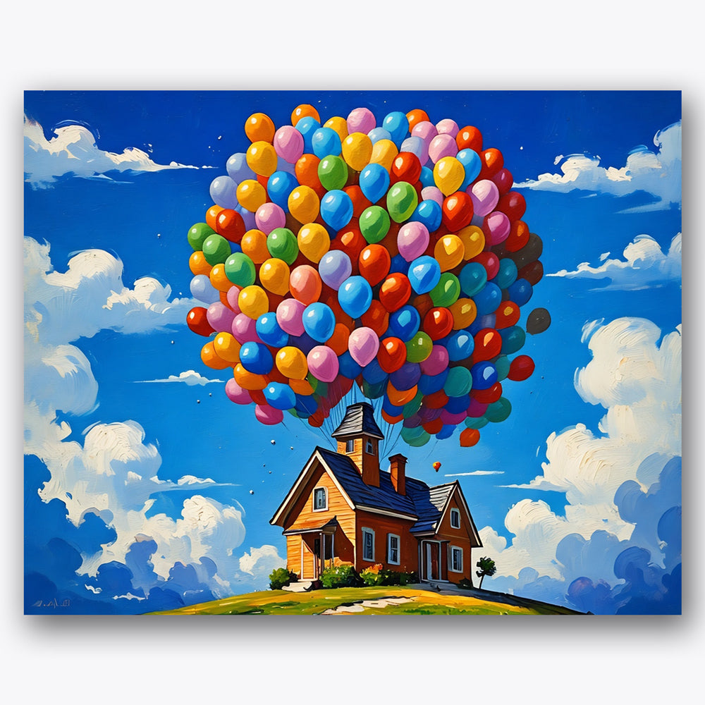 Floating Home Adventure Paint by Numbers Kit UdoPaints