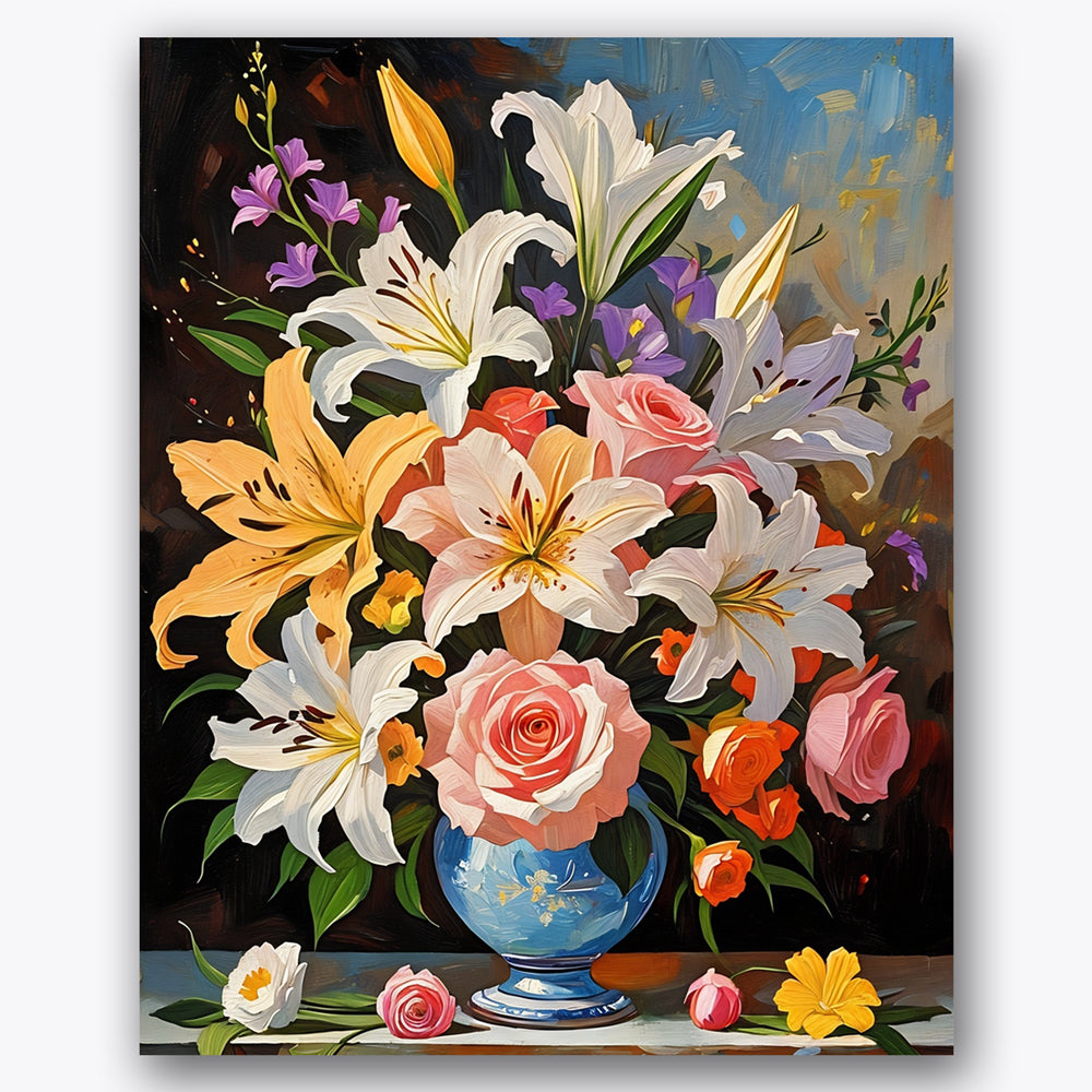 Floral Elegance Paint by Numbers Kit UdoPaints