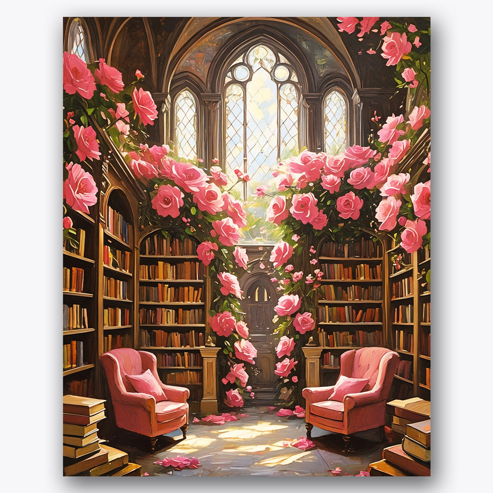 Floral Library Oasis Paint by Numbers Kit UdoPaints