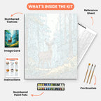 Forest Guardian Paint by Numbers Kit – includes numbered canvas, paint pots, brushes, and instructions