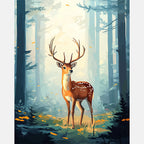 Forest Protector Paint by Numbers Kit design preview showing the full artwork layout before painting