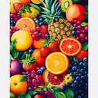 Fruitful Ensemble Paint by Numbers Kit design preview showing the full artwork layout before painting