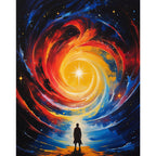 Galactic Whirl Paint by Numbers Kit design preview showing the full artwork layout before painting