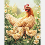 Garden Guardians Paint by Numbers Kit design preview showing the full artwork layout before painting