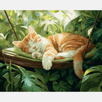 Garden Kitten Paint by Numbers Kit design preview showing the full artwork layout before painting