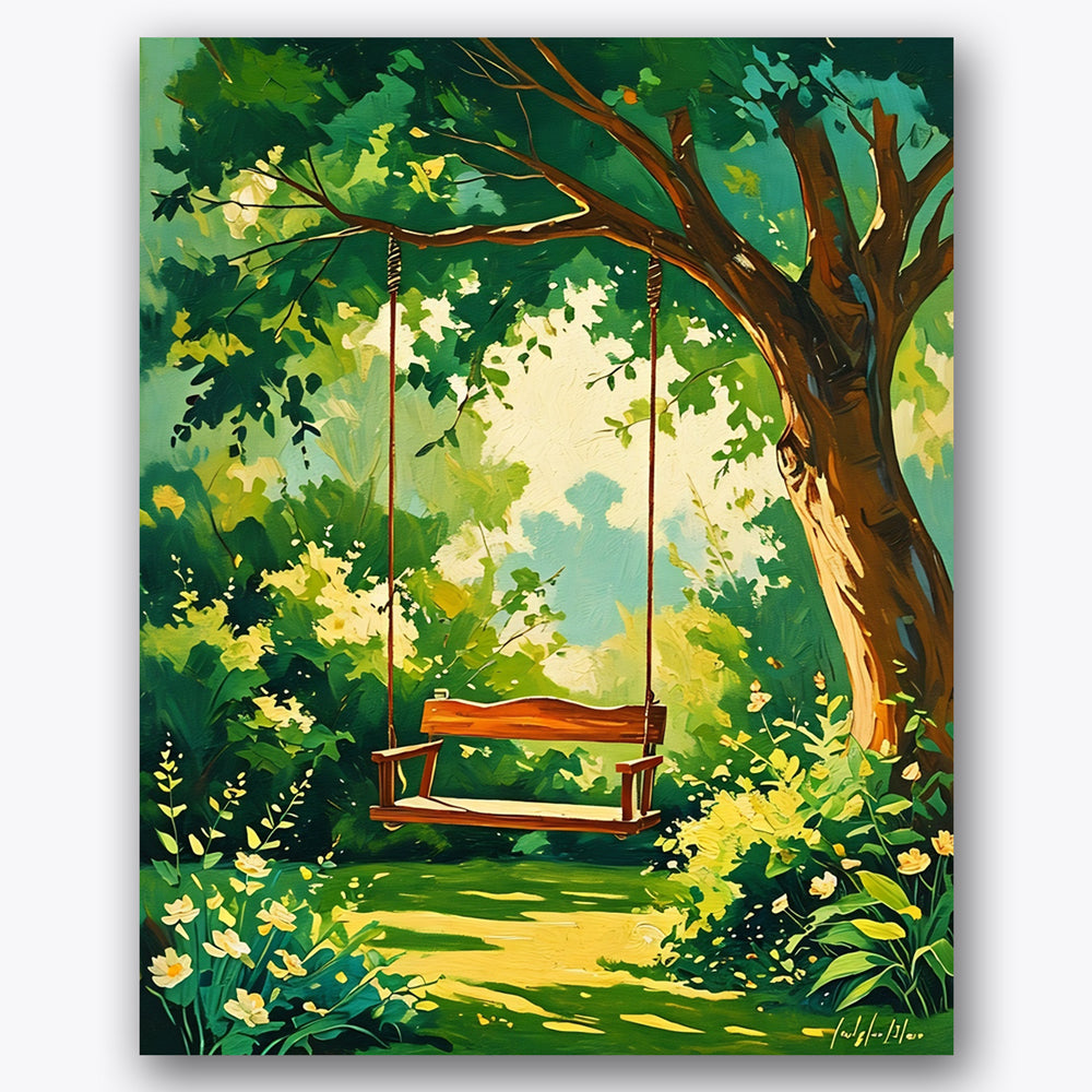 Garden Swing Paint by Numbers Kit UdoPaints