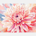 Gentle Flower Paint by Numbers Kit design preview showing the full artwork layout before painting