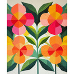 Geometric Blooms Paint by Numbers Kit design preview showing the full artwork layout before painting