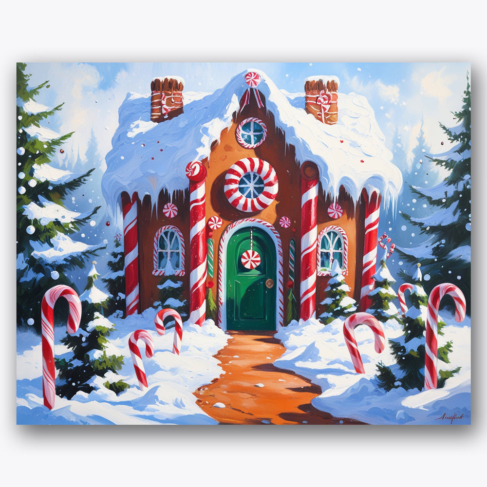 Gingerbread Wonderland Paint by Numbers Kit UdoPaints