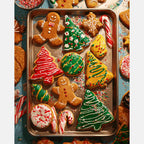 Gingerbread Joy Paint by Numbers Kit design preview showing the full artwork layout before painting
