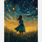 Girl in Stardust Paint by Numbers Kit design preview showing the full artwork layout before painting