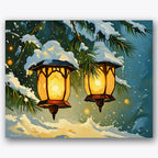 Glowing Winter Lanterns Paint by Numbers Kit UdoPaints
