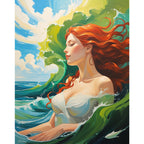 Goddess Emergence Paint by Numbers Kit design preview showing the full artwork layout before painting
