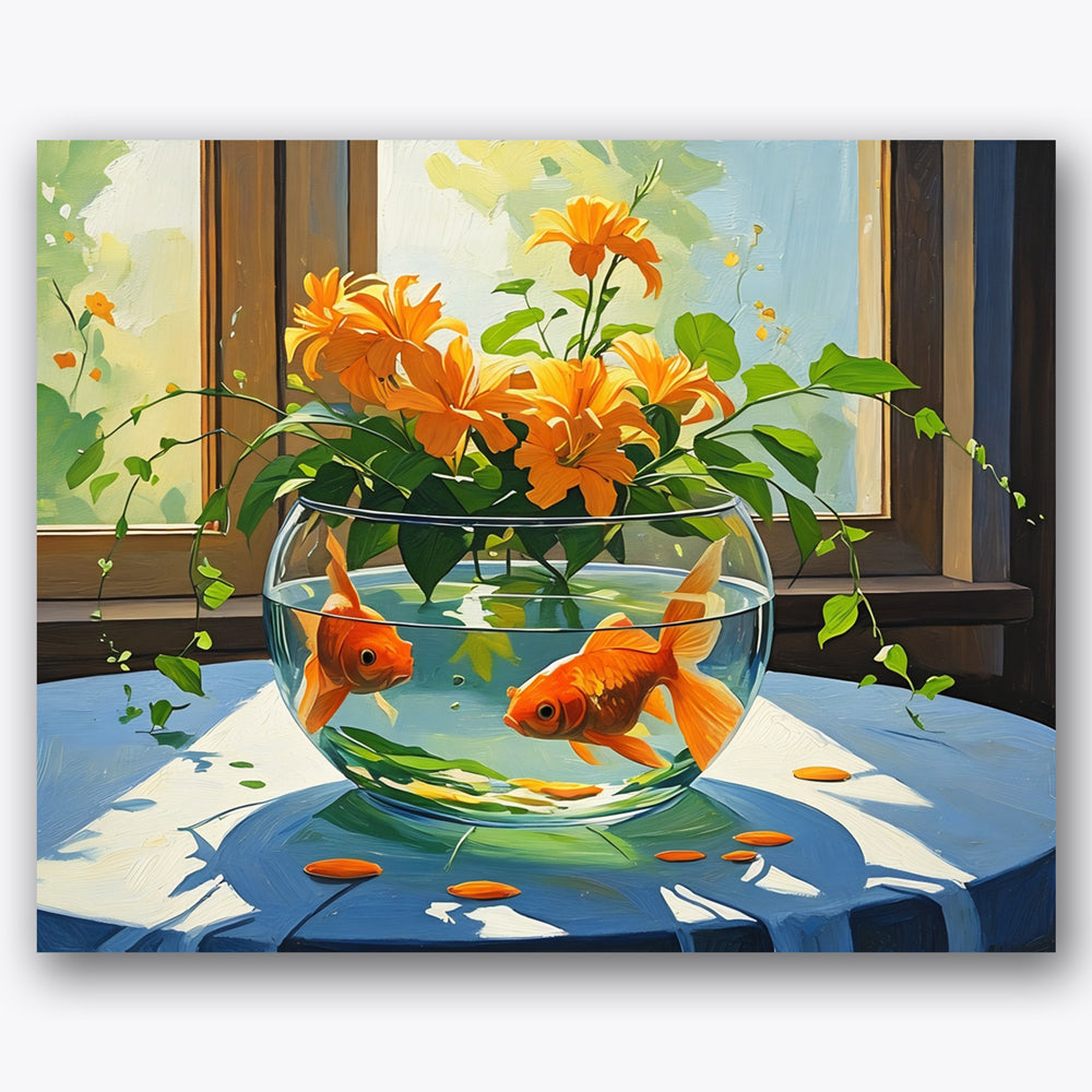 Goldfish Tranquility Paint by Numbers Kit UdoPaints