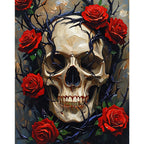 Gothic Romance Paint by Numbers Kit design preview showing the full artwork layout before painting