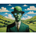 Green Enigma Paint by Numbers Kit design preview showing the full artwork layout before painting