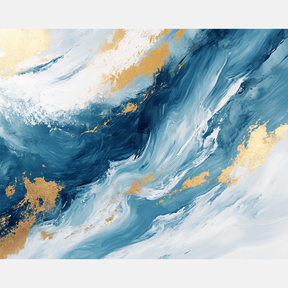 Gusty Swirls Paint by Numbers Kit design preview showing the full artwork layout before painting