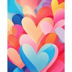 Heart Harmony Paint by Numbers Kit design preview showing the full artwork layout before painting