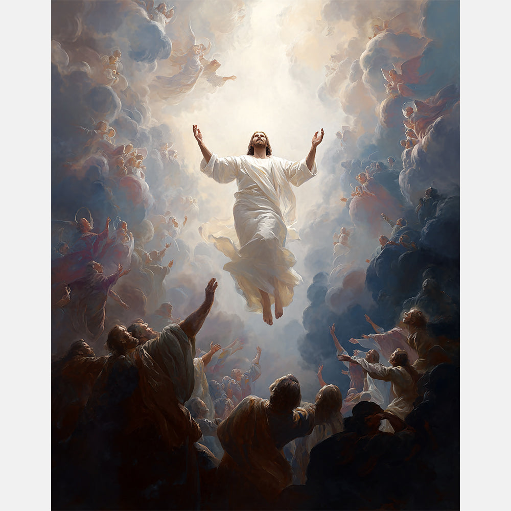 Heavenly Elevation Paint by Numbers Kit design preview showing the full artwork layout before painting