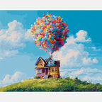 House of Dreams Paint by Numbers Kit design preview showing the full artwork layout before painting