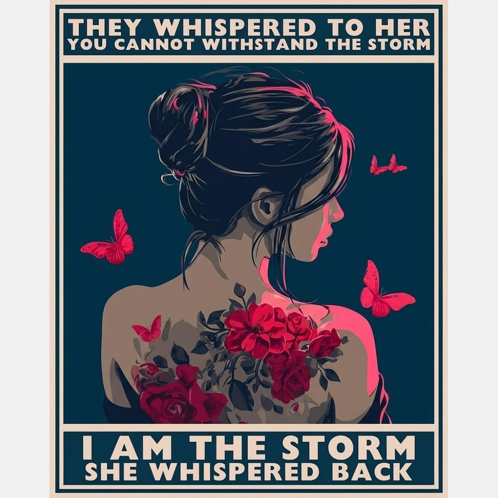 I Am The Storm Paint by Numbers Kit design preview showing the full artwork layout before painting