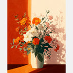 Illuminated Flowers Paint by Numbers Kit design preview showing the full artwork layout before painting