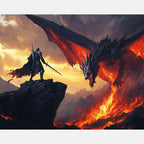 Inferno Confrontation Paint by Numbers Kit design preview showing the full artwork layout before painting