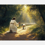 Jesus Embrace Paint by Numbers Kit design preview showing the full artwork layout before painting