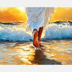 Jesus Walk Paint by Numbers Kit design preview showing the full artwork layout before painting