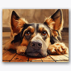 Thoughtful Dog Paint by Numbers Kit UdoPaints
