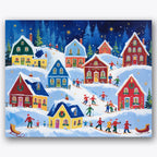 Winter Town Festivity Paint by Numbers Kit UdoPaints