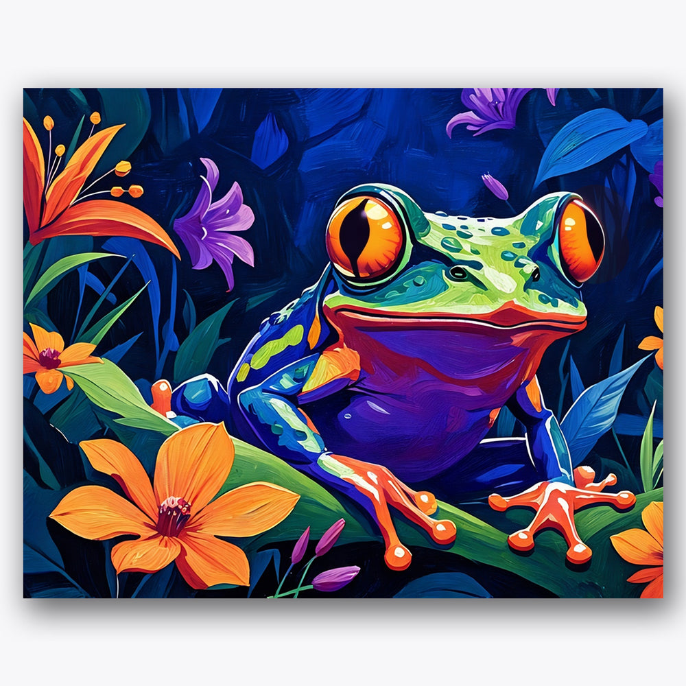 Vivacious Frog Paint by Numbers Kit UdoPaints 