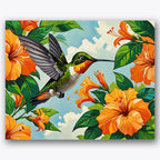 Hummingbird Delight Paint by Numbers Kit UdoPaints