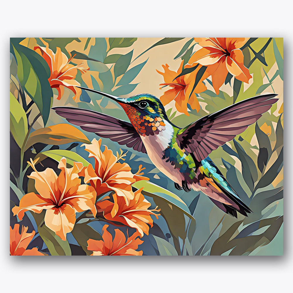 Hummingbird Harmony Paint by Numbers Kit UdoPaints