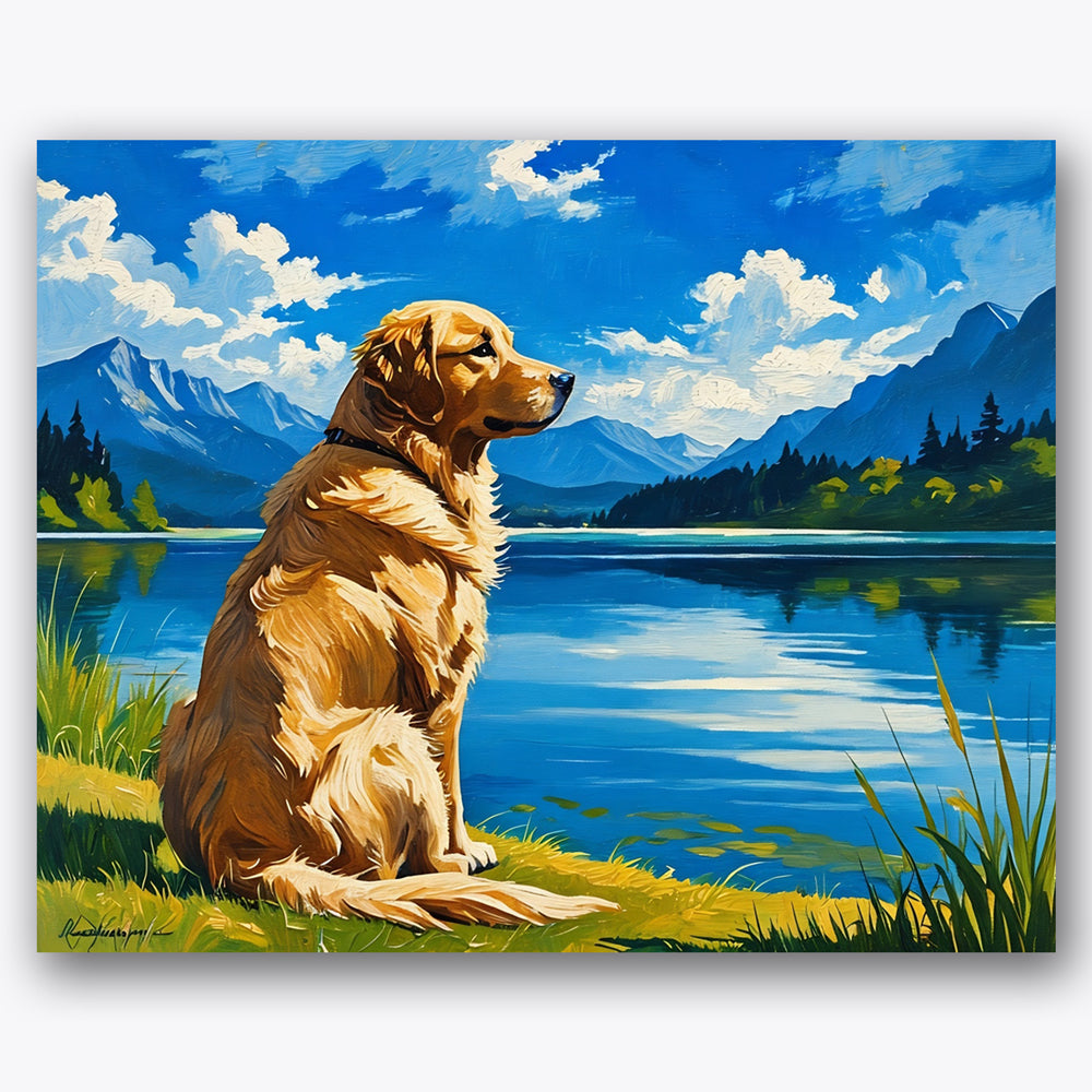 Lakeside Retriever Paint by Numbers Kit UdoPaints