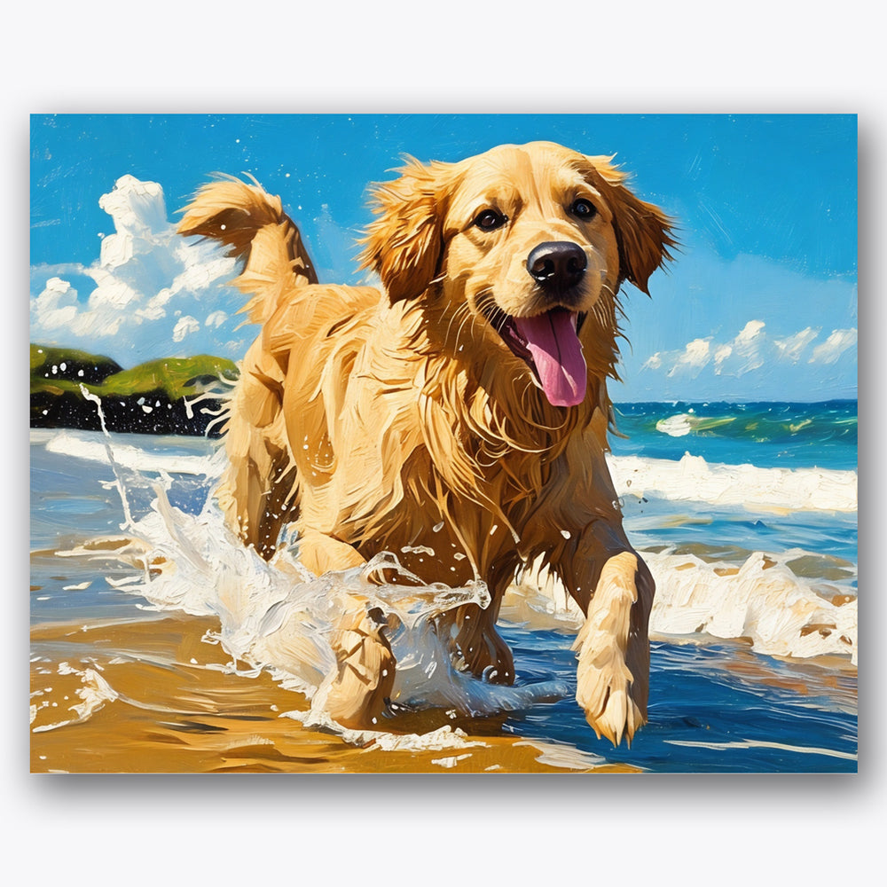 Golden Beach Adventure Paint by Numbers Kit UdoPaints