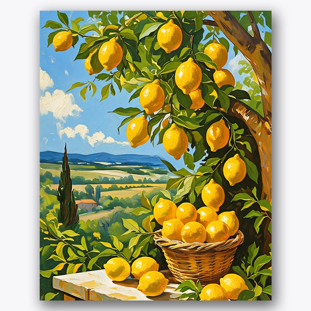 Lemon Orchard Paint by Numbers Kit UdoPaints