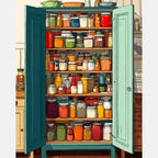 Loaded Pantry Paint by Numbers Kit design preview showing the full artwork layout before painting