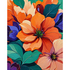 Lush Blossoms Paint by Numbers Kit design preview showing the full artwork layout before painting