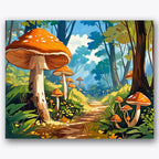 Magic Mushroom Path Paint by Numbers Kit UdoPaints